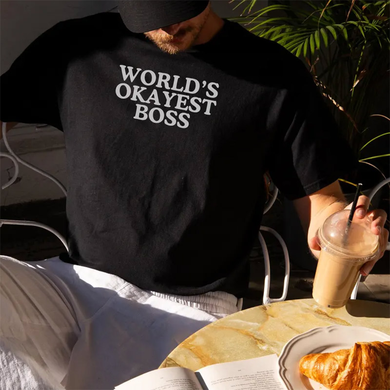 World's Okayest Boss, Boss Gift For Manager Tee World's Okayest Boss, Boss Gift For Manager Tee