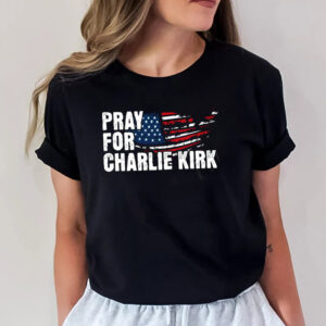 Pray For Charlie Kirk American Flag Shirt