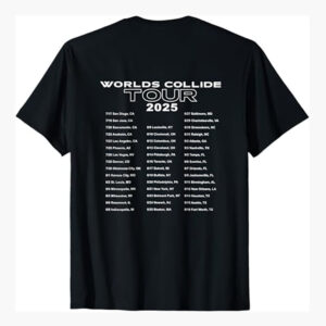 Worlds Collide Tour 2025 Disney Logo 2-sided Shirt Worlds Collide Tour 2025 Disney Logo 2-sided Shirt