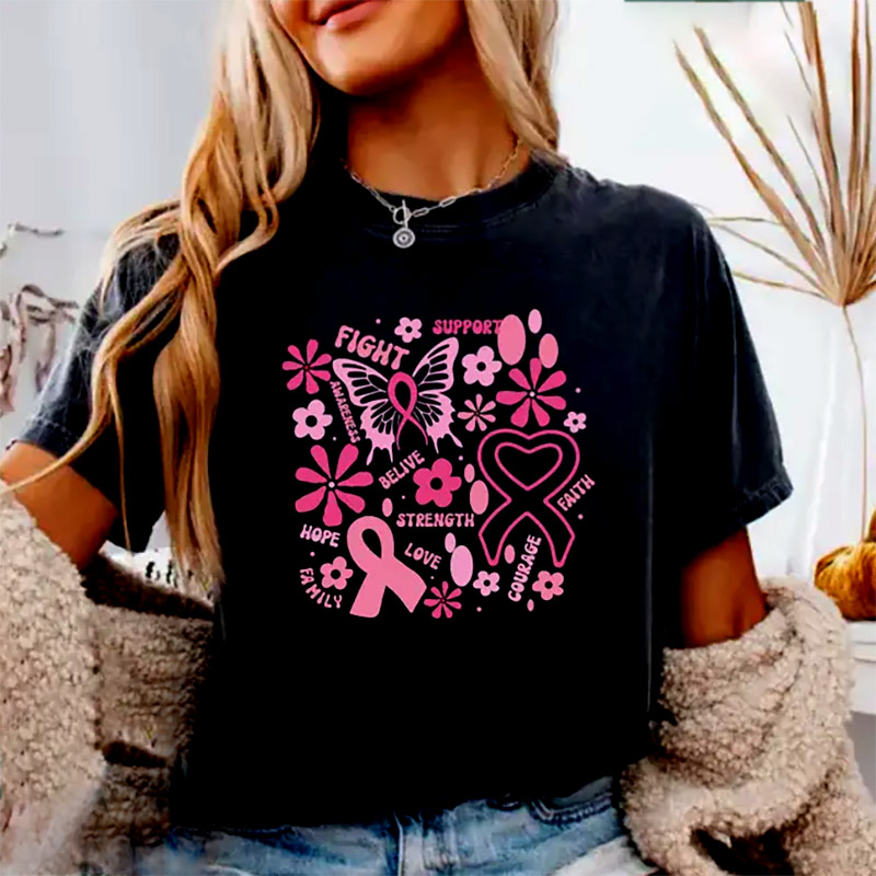 Breast Cancer Awareness Pink Ribbon Tee Breast Cancer Awareness Pink Ribbon Tee