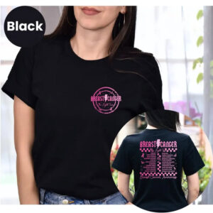 Breast Cancer Awareness Pink Ribbon Support 2 sided Shirt