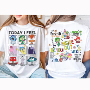 Inside Out Today I Feel Disney Emotions 2-sided Shirt Inside Out Today I Feel Disney Emotions 2-sided Shirt