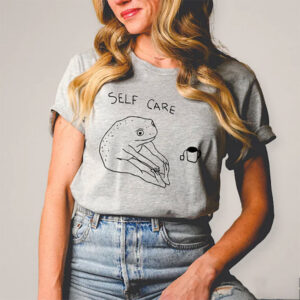 Funny Frog Self Care Positive Vibe Comfort Colors Tee 1