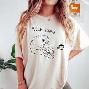 Funny Frog Self Care Positive Vibe Comfort Colors Tee Funny Frog Self Care Positive Vibe Comfort Colors Tee