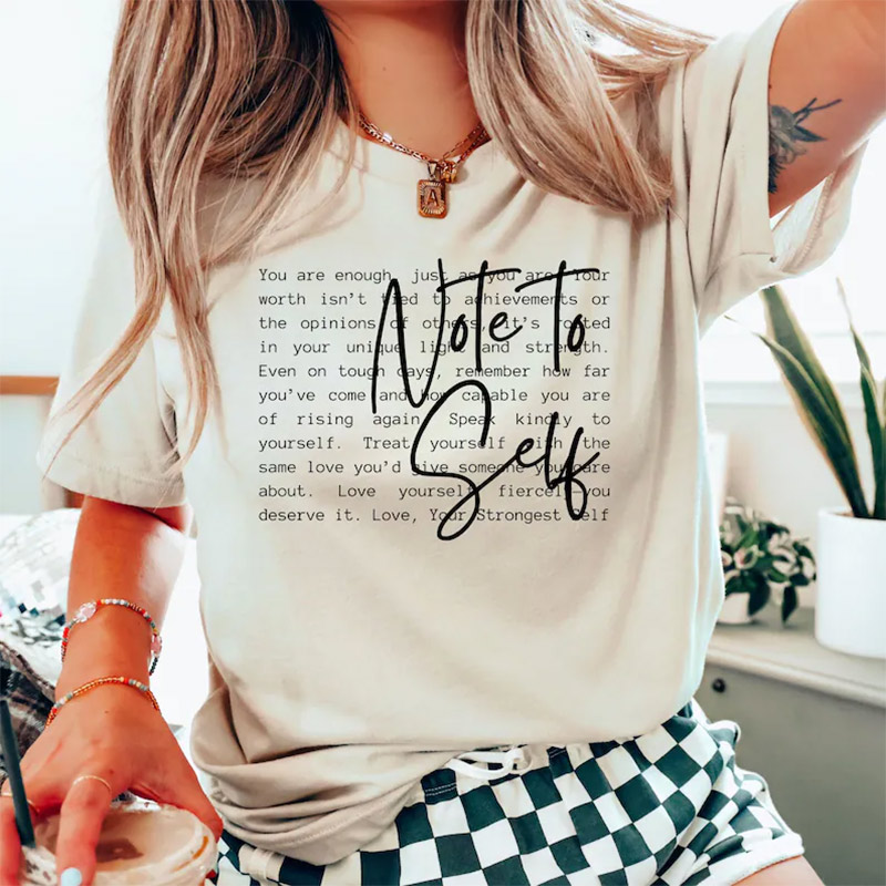 Love Yourself, Note To Self Comfort Colors Tee Love Yourself, Note To Self Comfort Colors Tee