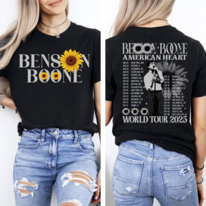 American Hearts World Music Tour Benson Boone 2-sided Shirt