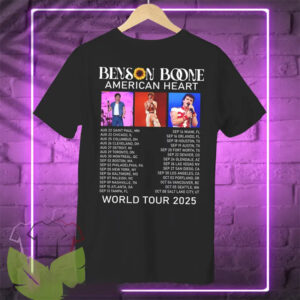 Benson Boone American Heart World Tour 2025 2-sided Shirt