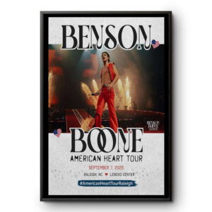 Benson Boone September 7 2025 Lenovo Center Poster