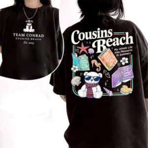 Team Conrad Cousins Beach Cartoon 2 sided Shirt