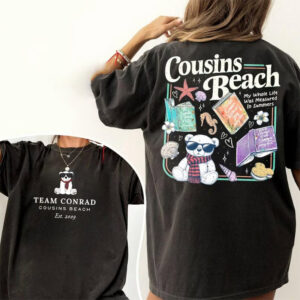 Team Conrad Cousins Beach Cartoon 2-sided Shirt Team Conrad Cousins Beach Cartoon 2-sided Shirt