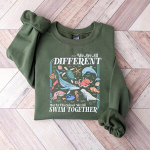 We Are All Different Swim Together Ocean Animals Comfort Colors Tee We Are All Different Swim Together Ocean Animals Comfort Colors Tee
