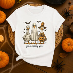 Just A Spooky Goose Halloween Funny Shirt 1