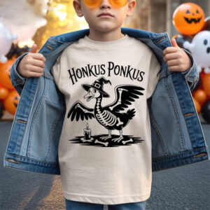 Skeleton Goose Funny Witch Duck Comfort Colors Tee 1