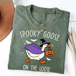 Spooky Goose On The Loose Comfort Colors Tee Spooky Goose On The Loose Comfort Colors Tee