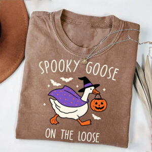 Spooky Goose On The Loose Comfort Colors Tee 1
