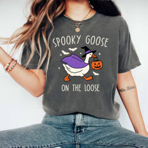 Spooky Goose On The Loose Comfort Colors Tee Spooky Goose On The Loose Comfort Colors Tee