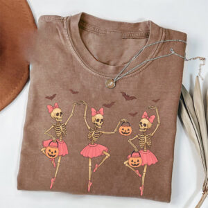 Dancing Skeleton Ballerina Halloween Comfort Colors Shirt Dancing Skeleton Ballerina Halloween Comfort Colors Shirt