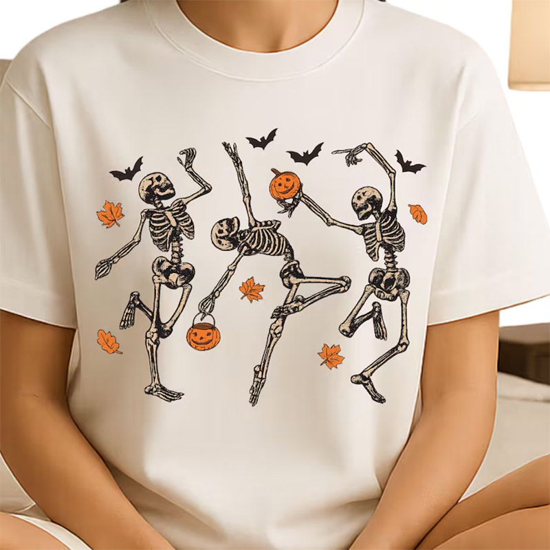 Dancing Skeleton Spooky Season T-shirt Dancing Skeleton Spooky Season T-shirt
