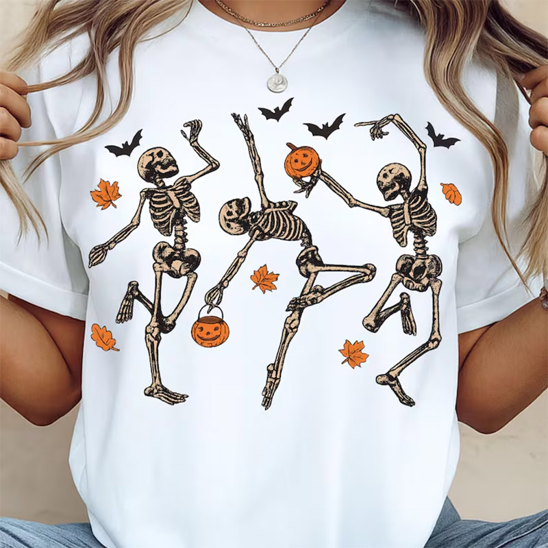 Dancing Skeleton Spooky Season T-shirt Dancing Skeleton Spooky Season T-shirt