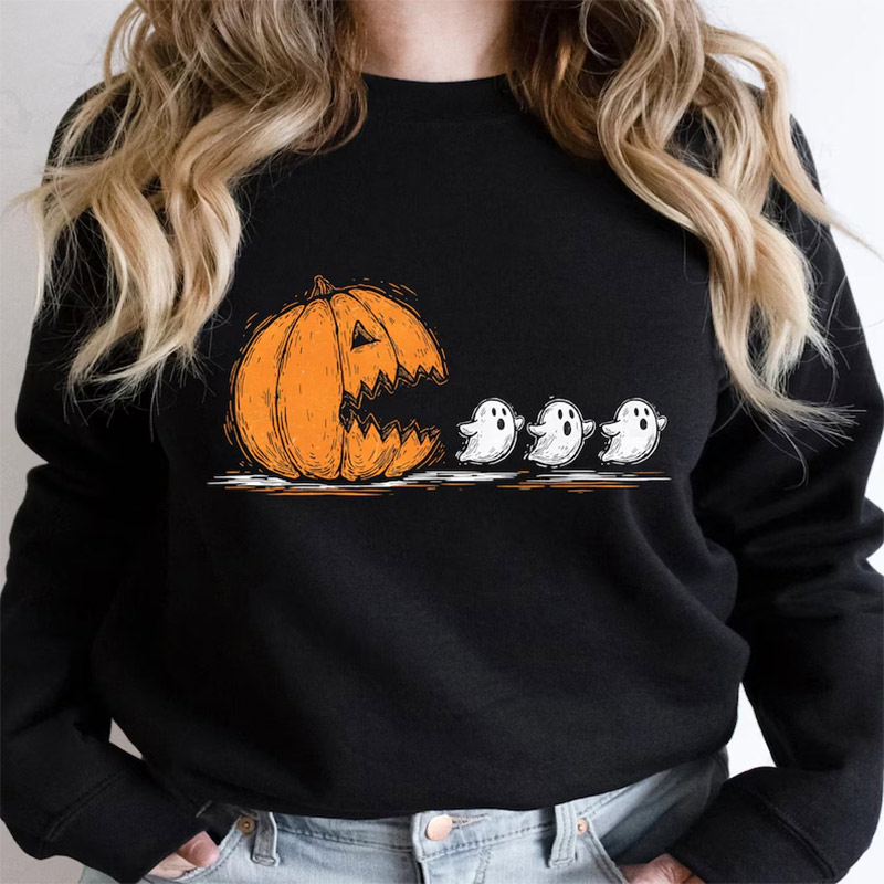 Halloween Pumpkin Chasing Ghost Shirt Halloween Pumpkin Chasing Ghost Shirt