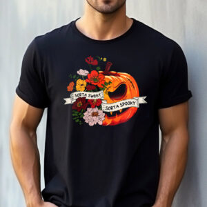 Flower Pumpkin Sorta Sweet Sorta Spooky Shirt Flower Pumpkin Sorta Sweet Sorta Spooky Shirt