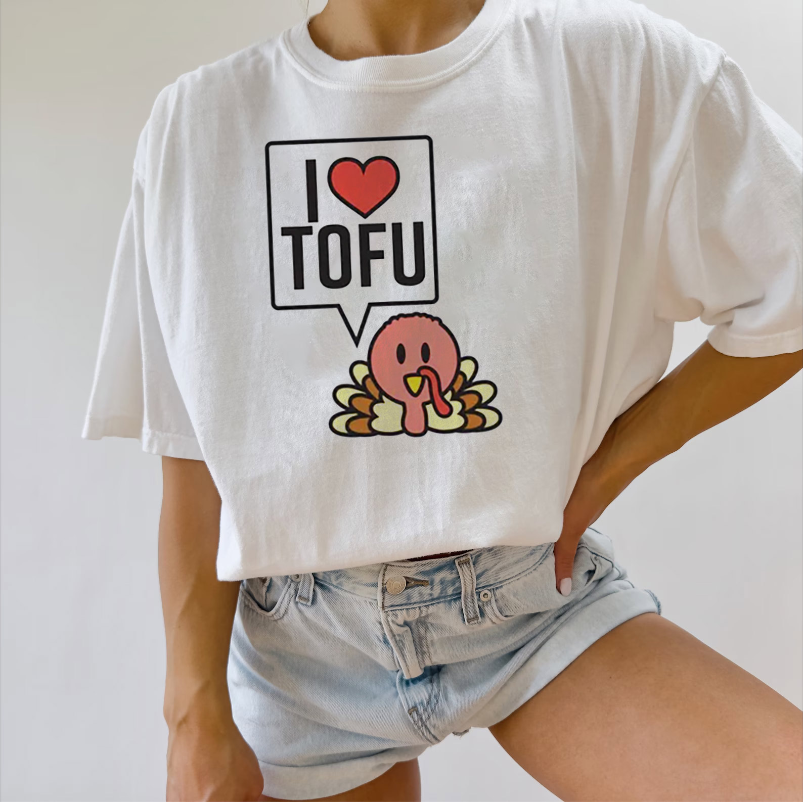 I Love Tofu, Fall Vegan Holiday Shirt I Love Tofu, Fall Vegan Holiday Shirt