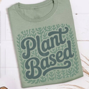 Plant-Based Flowery Vegan Comfort Colors Tee Plant-Based Flowery Vegan Comfort Colors Tee
