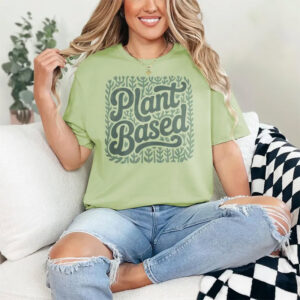 Plant-Based Flowery Vegan Comfort Colors Tee Plant-Based Flowery Vegan Comfort Colors Tee