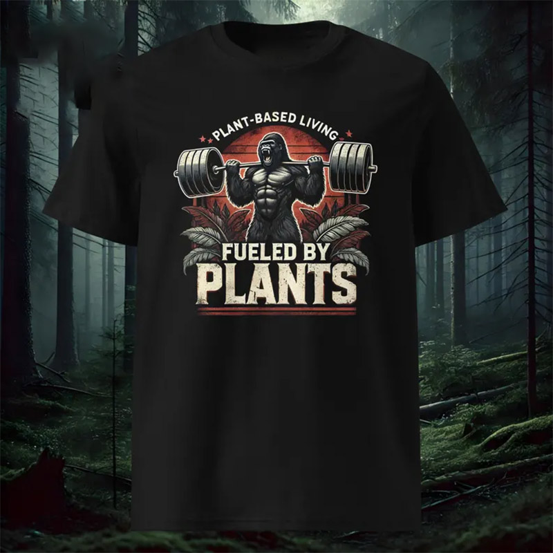 Plant-Based Living Gym Vegan Bodybuilder Shirt Plant-Based Living Gym Vegan Bodybuilder Shirt