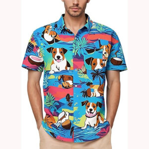 Funny Dog Tropical Floral Summer Hawaiian Shirt Funny Dog Tropical Floral Summer Hawaiian Shirt