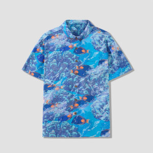Iron Free Vivid Ocean Motifs Hawaiian Shirt Iron Free Vivid Ocean Motifs Hawaiian Shirt