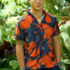 Orange Rainforest Tropical Summer Hawaiian Shirt