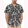 Tropical Floral Summer Funny Skeleton Party Hawaiian Shirt