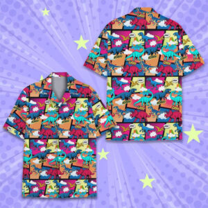 Colorful Dinosaur Prehistoric Aloha Shirt