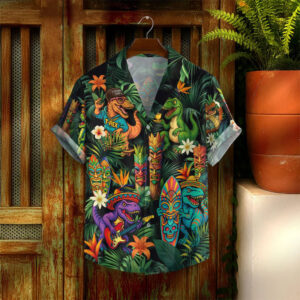 Dinosaur Summer Tropical Beach Hawaiian Shirts Dinosaur Summer Tropical Beach Hawaiian Shirts