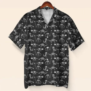 Dinosaur Skeleton Funny Summer Hawaiian Shirt Dinosaur Skeleton Funny Summer Hawaiian Shirt