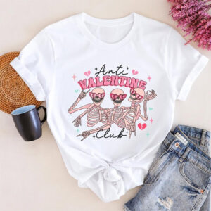 Anti Valentine Club Funny Skeleton Shirt 2