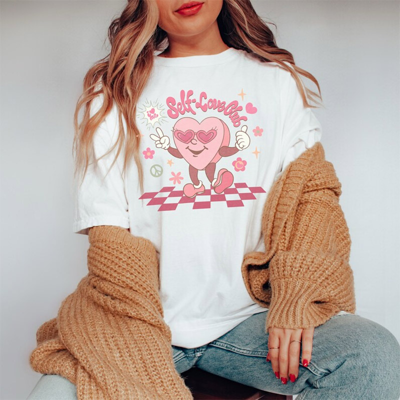 Women's Valentine's Day Self Love Club Shirt Women's Valentine's Day Self Love Club Shirt