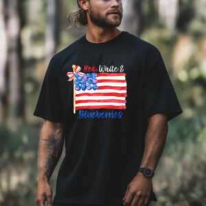 Red White and Blueberries Charlie Kirk T shirt 1
