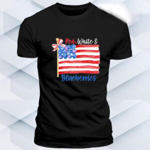 Red White and Blueberries Charlie Kirk T shirt 2