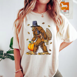Bigfoot Turkey Pumpkin Thanksgiving Sasquatch Shirt Bigfoot Turkey Pumpkin Thanksgiving Sasquatch Shirt