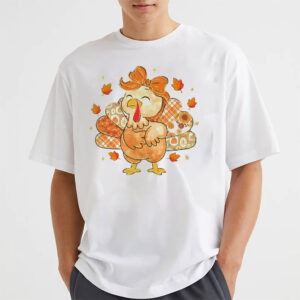 Girly Thanksgiving Turkey Autumn Pumpkin Shirt 2