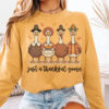 Just A Thankful Goose Thanksgiving Comfort Colors Shirts