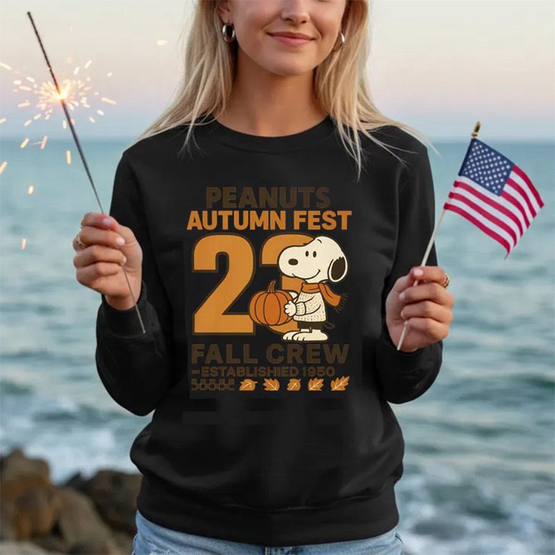 Peanuts Autumn Fest Fall Crew Shirt Peanuts Autumn Fest Fall Crew Shirt