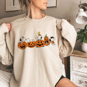 Snoopy With Pumpkin Charlie Brown Comfort Colors Tee 3