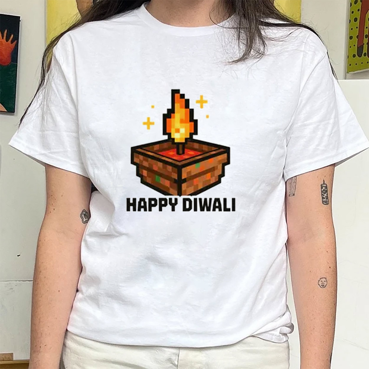 Block Style Festival Of Lights Diwali Shirt Block Style Festival Of Lights Diwali Shirt