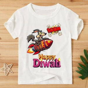 Happy Diwali Cute Cartoon Printed Shirt Happy Diwali Cute Cartoon Printed Shirt