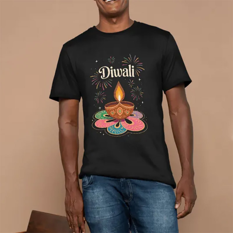 Hindu Festival Of Lights, Traditional Diya Lamp Tee Hindu Festival Of Lights, Traditional Diya Lamp Tee
