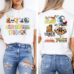 Hollywood Studios Tower Of Terror Funny Mickey And Friends 2-Sided T-shirt