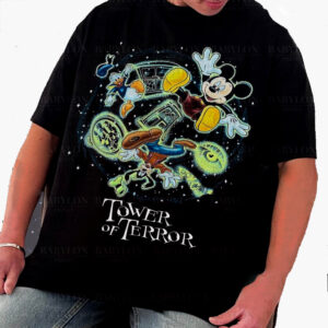 Oversized Mickey And Friends Tower Of Terror Shirt